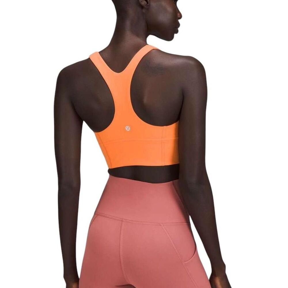 Lululemon Wunder Train Longline Bra Fade *Medium Support, C/D Cup in Orange